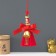 Suspension "Talisman. Red broom with a bell" 18 cm