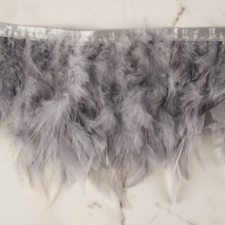 Tesma with feathers turkey, 13-17 cm, 5 ± 0.5 m, gray color-2