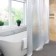 Bathroom curtains Meiwa Asteria, 182x182 cm, PVC, transparent