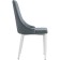 CHART STALL CARA Kora Metal/Velur, White/Gray 47x57x89 cm