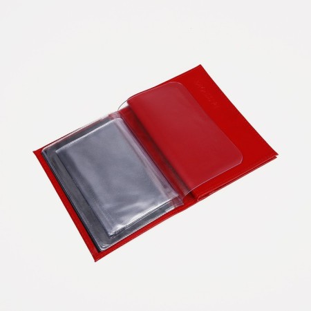 Cover for auto documents, passport department, red color-3