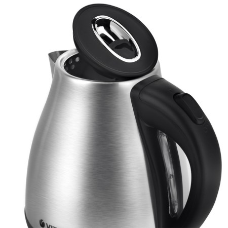 Electric kettle vitek VT-7012, metal, 1.7 l, 2200 watts, silver-black-3