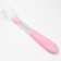 A spoon for nursery for feeding silicone, from 5 months, pink color