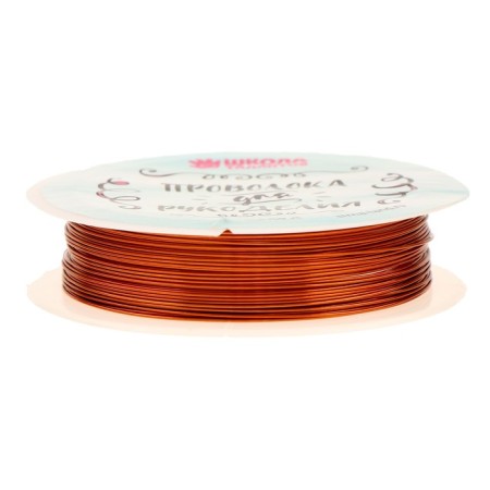 Wire for beadwork, diameter: 0.5 mm, length: 10 m, copper color-1