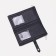 Women's wallet on the button, black color