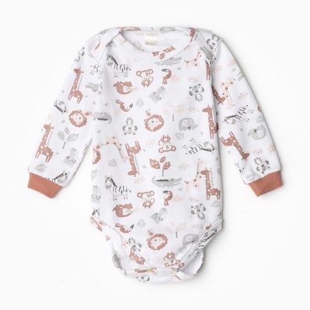 Body baby, white color/zoo, height 74