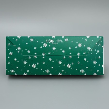 Box for the Cupcake "Happy New Year", branches, 9 x 9 x 24.5 cm, New Year-5