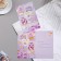 Postcard "On the Day of Wedding!" Congrev, embossing, lilac background, glasses, 25x19.4 cm