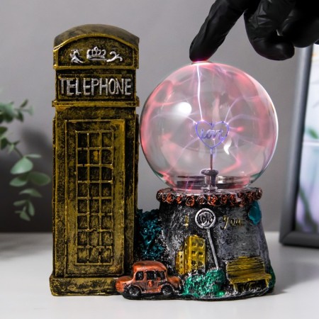 Plasmic ball Polystone "London telephone booth" 19.5x15x16 cm-3