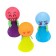 Cat toy "springy smile", 4 cm, mix of flowers