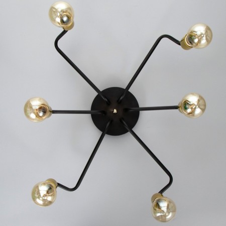 Chandelier 2721/6 E27 40W black and gold 60x60x30 cm-3