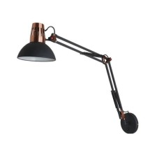 Бра KAPAL 1x60W E27, чёрный, медный 16,5x70 см
