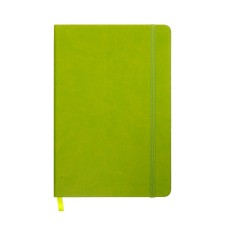 Leduced Diary A5, 140l, Cage, leatherette, elastic band, red cut, green
