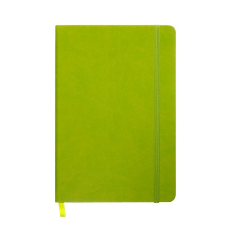 Leduced Diary A5, 140l, Cage, leatherette, elastic band, red cut, green