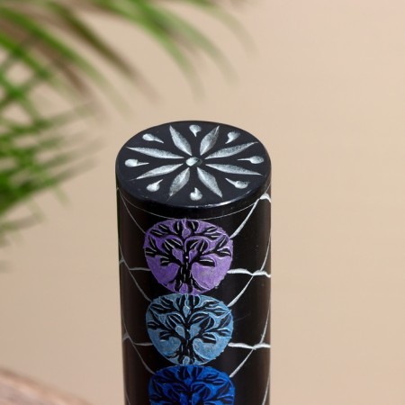 Stand for incense "Tower 7 chakras. Tree" stone 26 cm-2