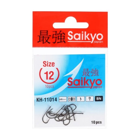 Hooks Saikyo KH-11014 Bait Holder BN No. 12, 10 pcs