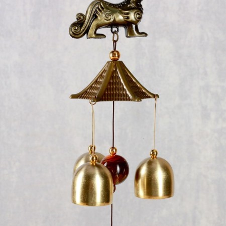 Music of wind metal "Kirin" 3 bells 45 cm-2