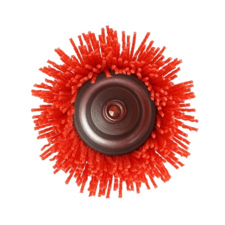 Nylon brush for a tundra drill, with hairpin, "cup", 75 mm-4