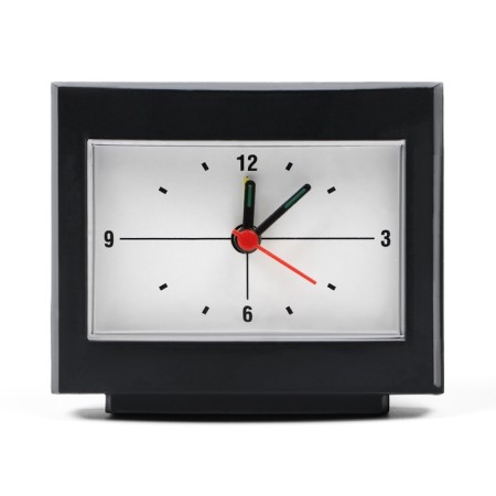 Clock - desktop an alarm clock, discrete move, dial 5 x 8 cm, 9 x 10 cm, aa