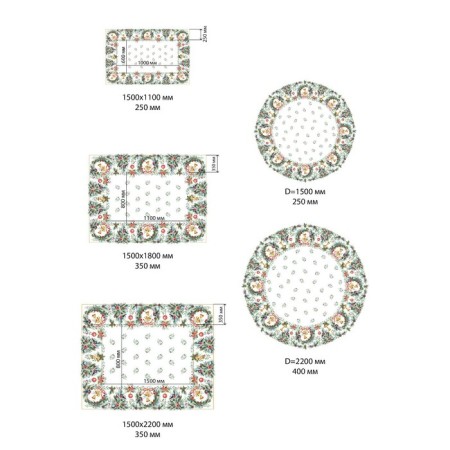 GPECT ETC "SHRISTMAS BELLS" d = 150cm +/- 3cm with GMVO, 100%HL, sarzha 190 g/m2-9