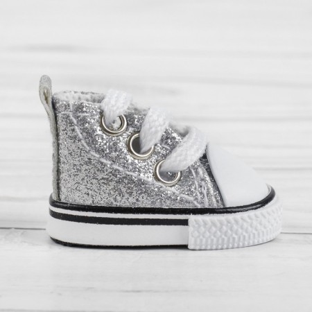 Sneakers for puppets "Terrious", sole length: 5 cm, silver color-1
