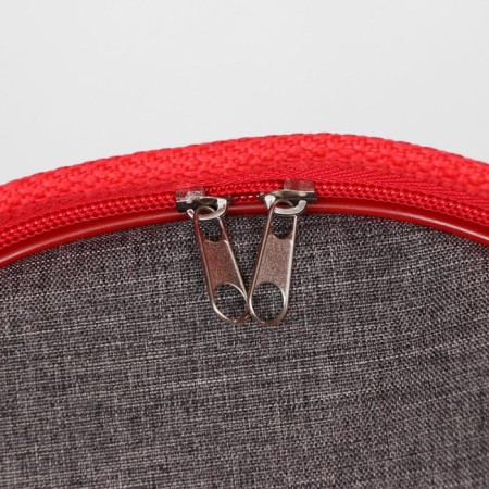 Bag - Animal Carrow, Frame, Folding, 46 x 28.5 x 26 cm, red -gray-3