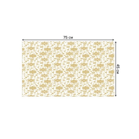 A fucking rug in the hallway "Golden Snowflakes", size 45x75 cm