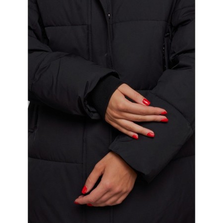 Coat insulated winter female, size 46, black color-15