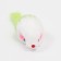 Toy for cats "Small Mouse" two -tone, 5 cm, white/green