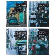 A notebook of 96 sheets in a cage on the crest Jazz Cafe, cover coated cardboard, glossy lamination, mix