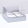 Confectionery folding box for 4 cupcakes 16 x 16 x 10, silver