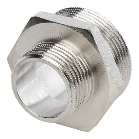 Nipple transition stout SFT-0004-001121, 1 1/2 "x1", external thread, nickel-plated brass-2