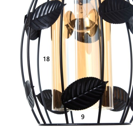 Bayerlux lamp "Laura" E27 40W Black 18x18x20-120 cm-4