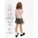 Vest for girls, height 122 cm, white-pink color