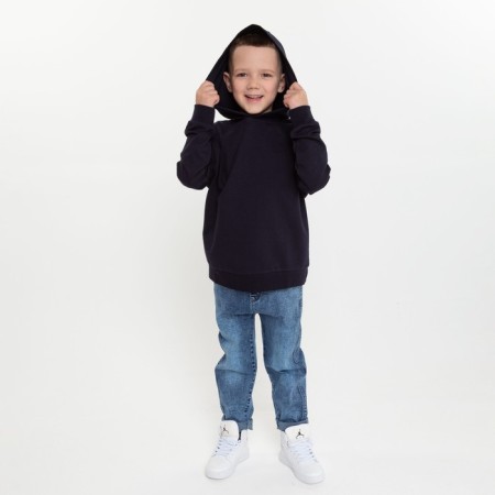 Sweatshirt for a boy, dark blue color, height 140 cm-3