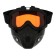 Mask glasses for motor vehicles, collapsible, orange glass, black color black