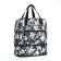 Lightning bag, with an increase, external pocket, black/white color