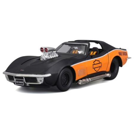 MASTO DIE-CAST Harley-Davidson 1970 Corvette, 1:24, Black-Orange color