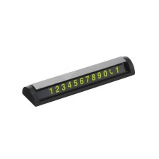 Cartage plate, for a phone number with a lid, black