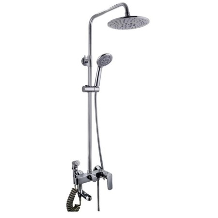 Shower system Fashun A2452, tropical, manual, hygienic watering, brass, chrome