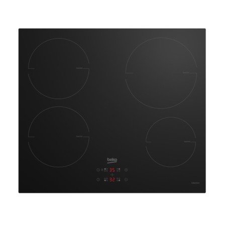 The hobs of the Beko HII 64400 MT, induction, 4 burners, sensor, black