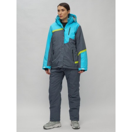 Ski suit female, size 58, blue color-1