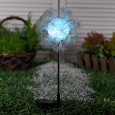 Garden lamp on the sunny battery "Block", 70 cm, 1 LED, glow of multi (RGB)