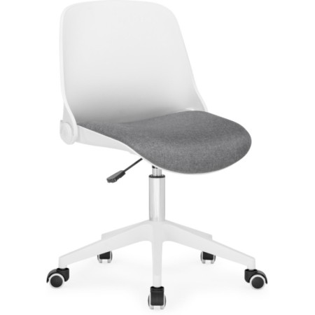 Computer chair zarius plastic/fabric, gray/white/gray 58x58x83 cm-1