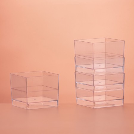 Plastic disposable form for cube buffet, 60 ml, 4.7 × 4.7 cm, transparent color-9