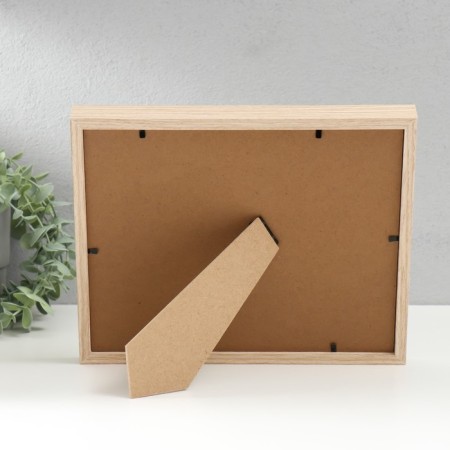 Photo frame wood, glass 13x18 cm "Eco Light" beige-white 3x22x27 cm-3