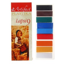 Set of plastic - polymer clay, Lapsi, 9 colors of 20 g