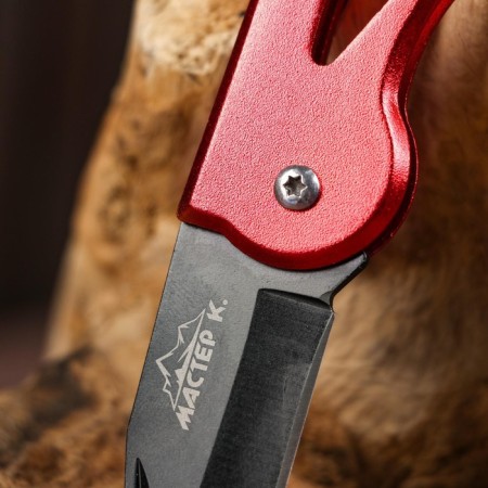 Folding knife "Red Dragon" 15cm, blade 62mm/1mm, with carbine, mix-3