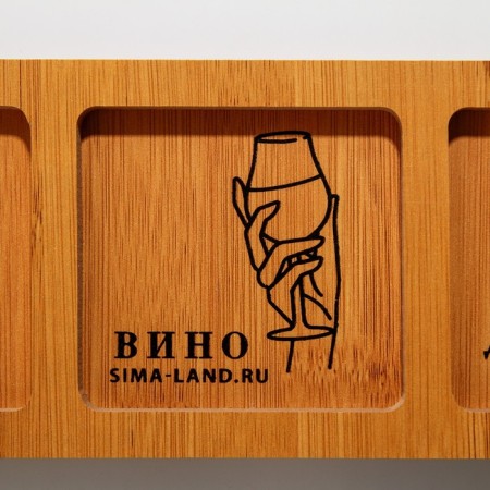 Menija wooden "Cinema, wine, domino", 10 x 29 cm-2