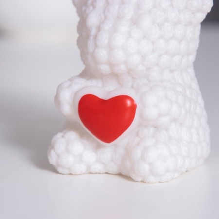 Nightlight "Bear with heart" 2W Led LR44 white 4.5x6x7cm-5